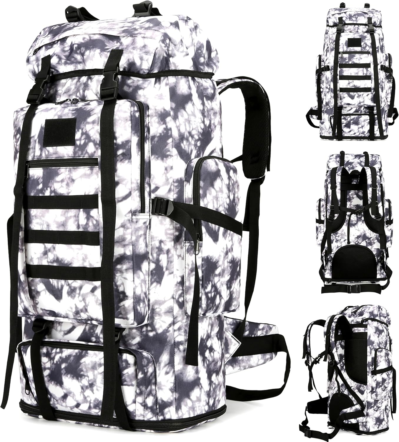 100L Hiking Backpacks Men Women Tactical Gear Back Pack Bag Rucksack
